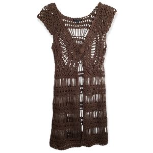 Chaudry KC Brown Crochet Top